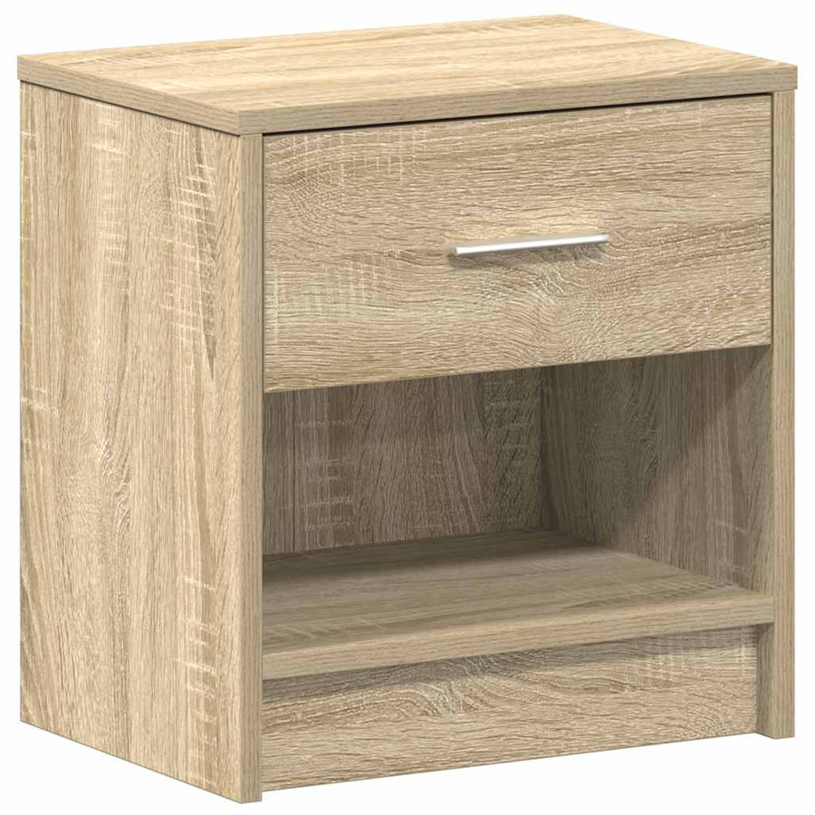 Nachtkastje met lade 39x28x41 cm sonoma eikenkleurig
