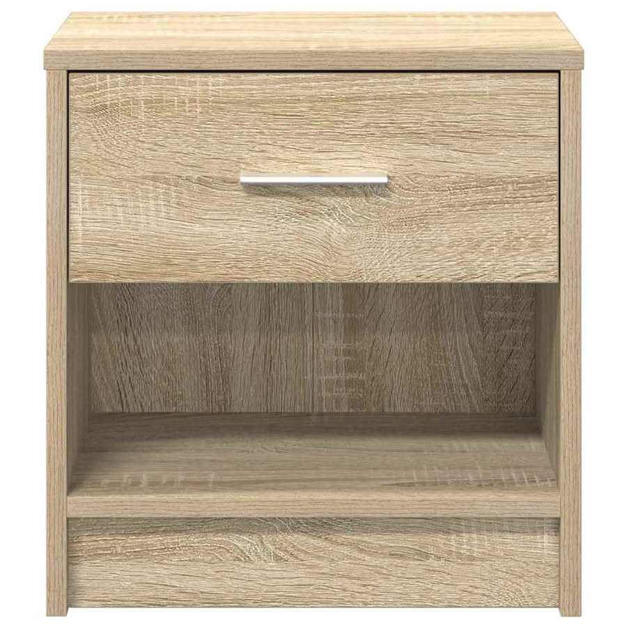 Nachtkastje met lade 39x28x41 cm sonoma eikenkleurig