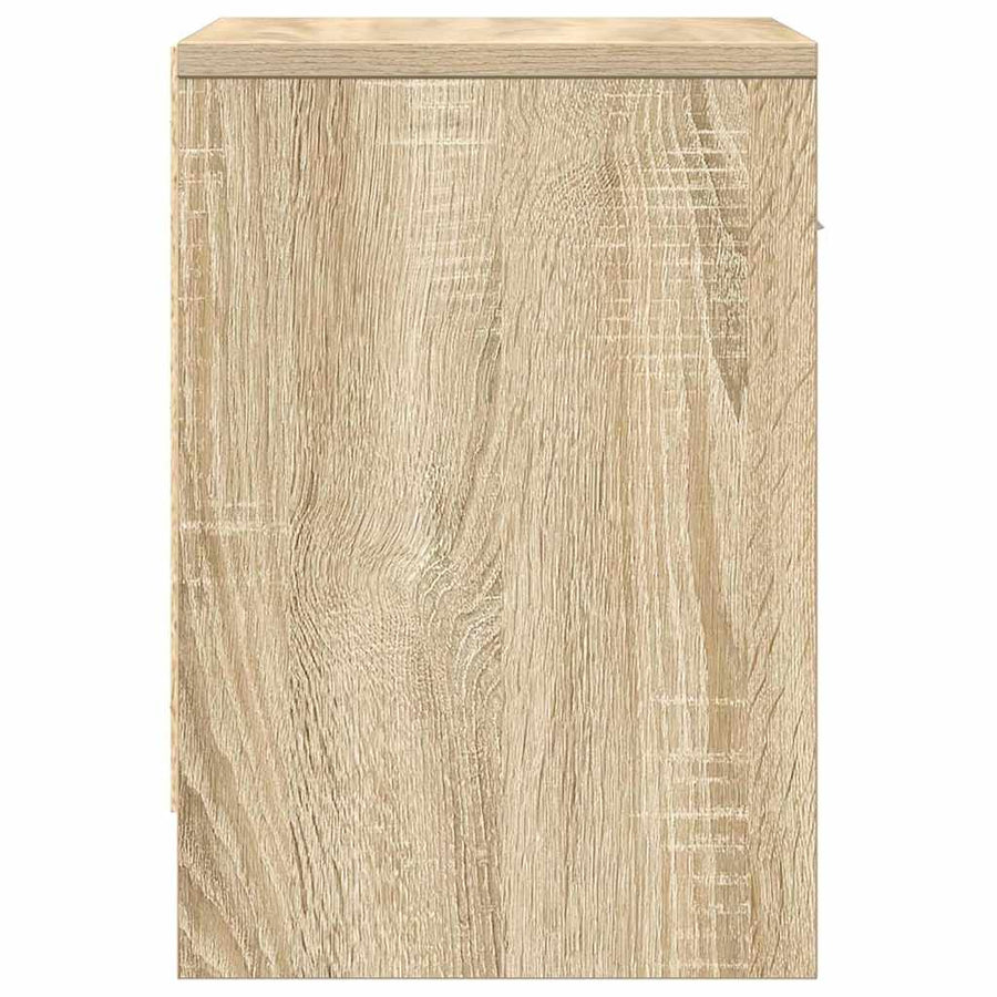 Nachtkastje met lade 39x28x41 cm sonoma eikenkleurig