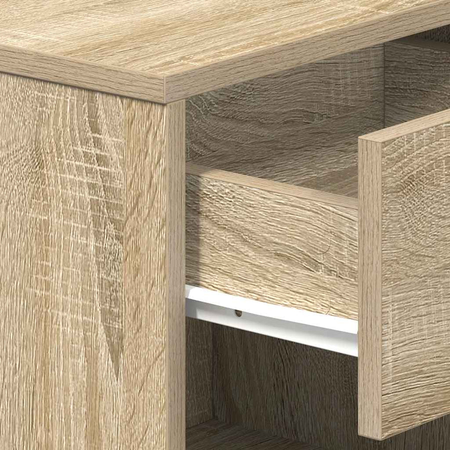 Nachtkastje met lade 39x28x41 cm sonoma eikenkleurig