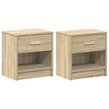 Nachtkastjes 2 st met lade 39x28x41 cm sonoma eikenkleurig