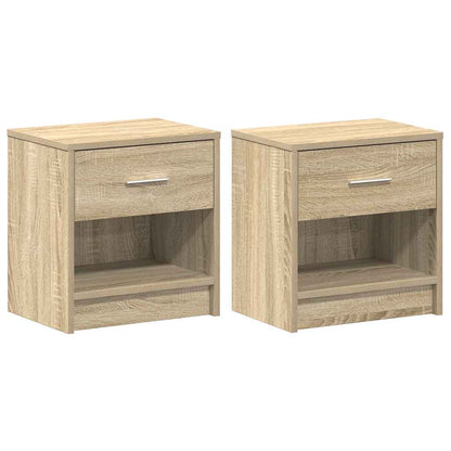 Nachtkastjes 2 st met lade 39x28x41 cm sonoma eikenkleurig