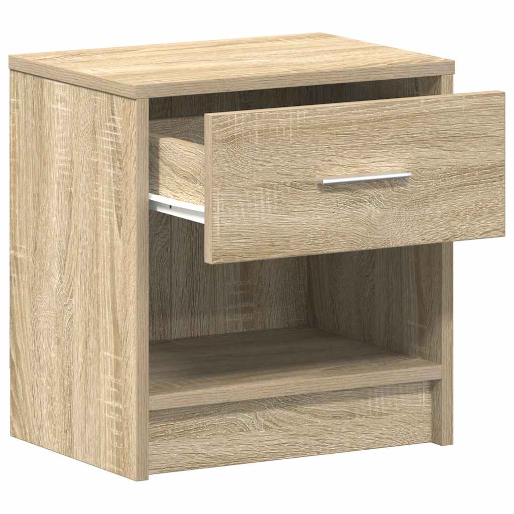 Nachtkastjes 2 st met lade 39x28x41 cm sonoma eikenkleurig