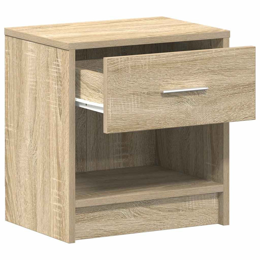 Nachtkastjes 2 st met lade 39x28x41 cm sonoma eikenkleurig