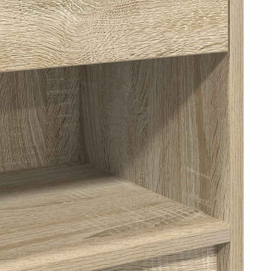 Nachtkastjes 2 st met lade 39x28x41 cm sonoma eikenkleurig