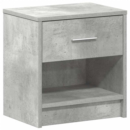 Nachtkastje met lade 39x28x41 cm betongrijs