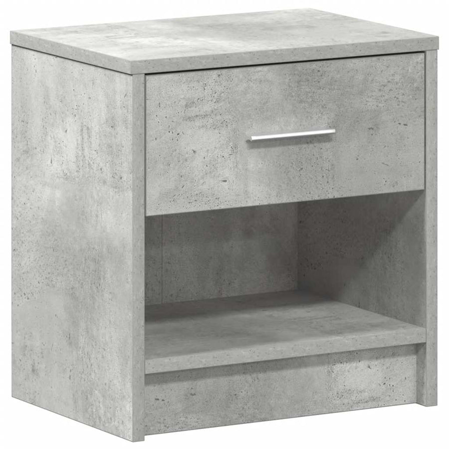 Nachtkastje met lade 39x28x41 cm betongrijs