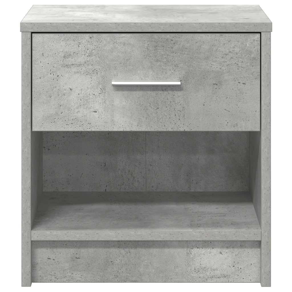 Nachtkastje met lade 39x28x41 cm betongrijs
