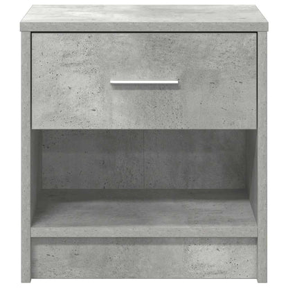 Nachtkastje met lade 39x28x41 cm betongrijs
