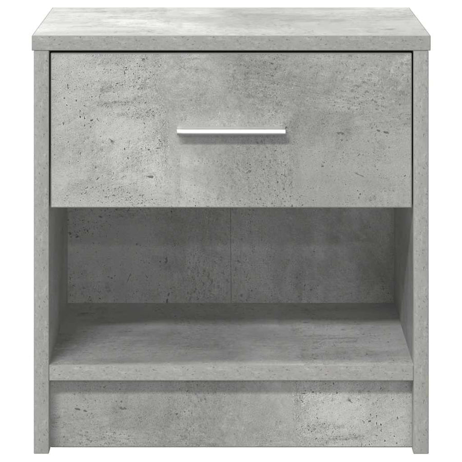 Nachtkastje met lade 39x28x41 cm betongrijs