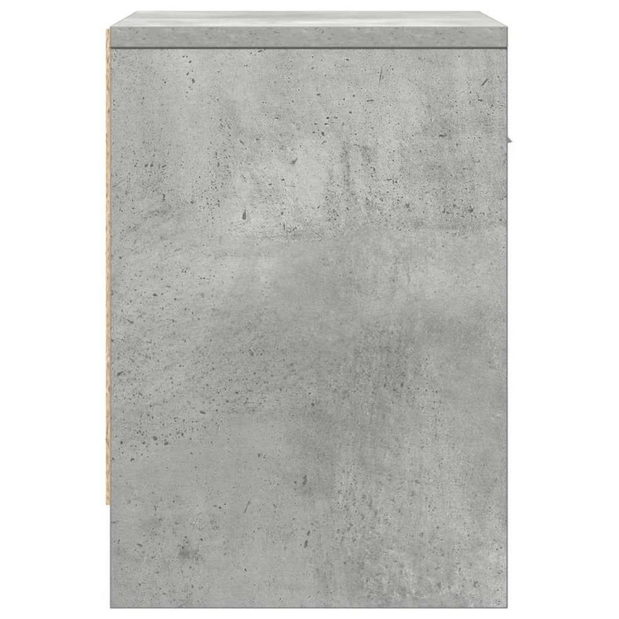 Nachtkastje met lade 39x28x41 cm betongrijs