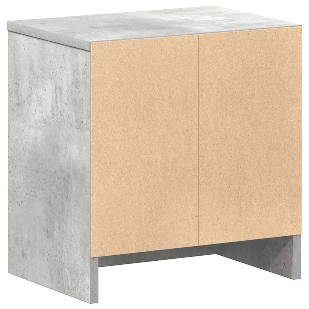 Nachtkastje met lade 39x28x41 cm betongrijs