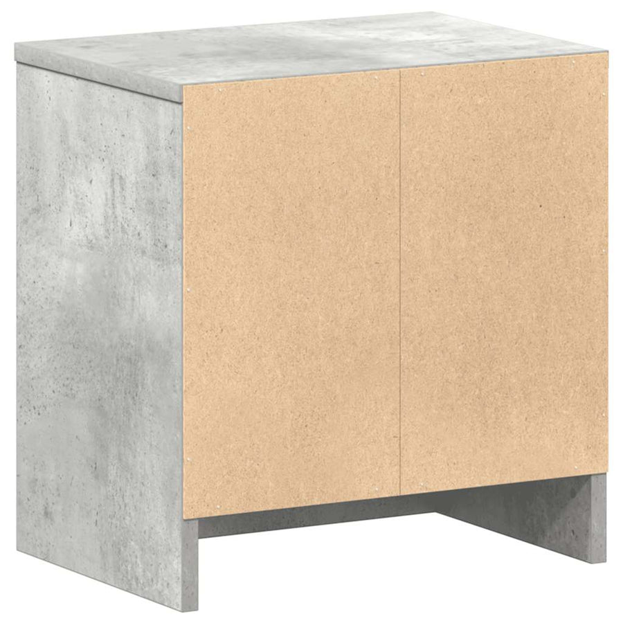 Nachtkastje met lade 39x28x41 cm betongrijs
