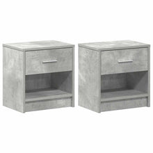Nachtkastjes 2 st met lade 39x28x41 cm betongrijs