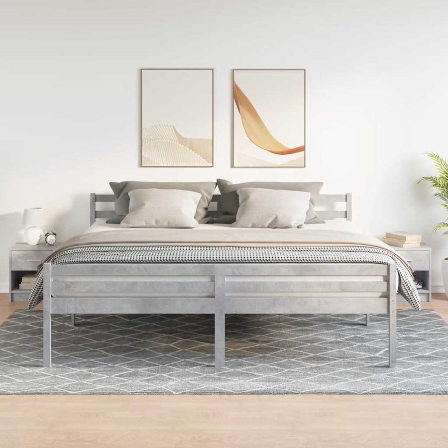 Nachtkastjes 2 st met lade 39x28x41 cm betongrijs