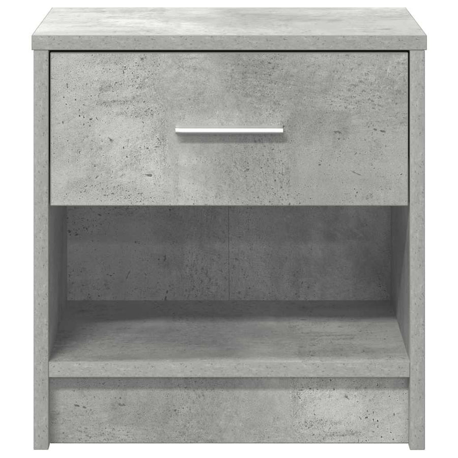 Nachtkastjes 2 st met lade 39x28x41 cm betongrijs