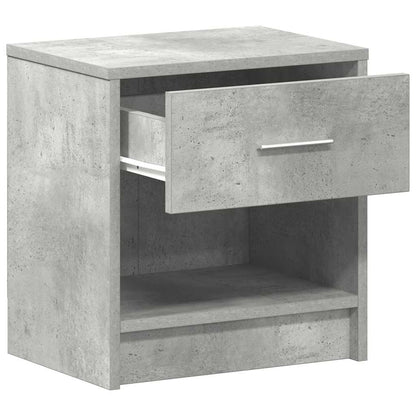 Nachtkastjes 2 st met lade 39x28x41 cm betongrijs