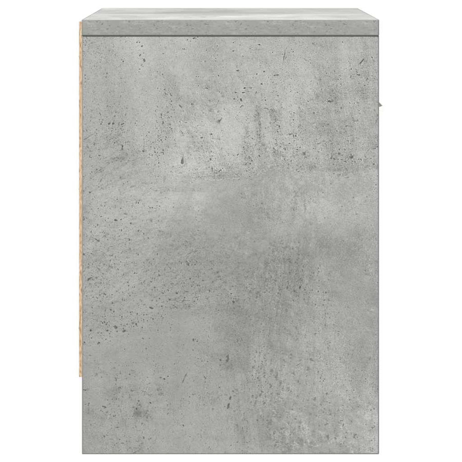 Nachtkastjes 2 st met lade 39x28x41 cm betongrijs