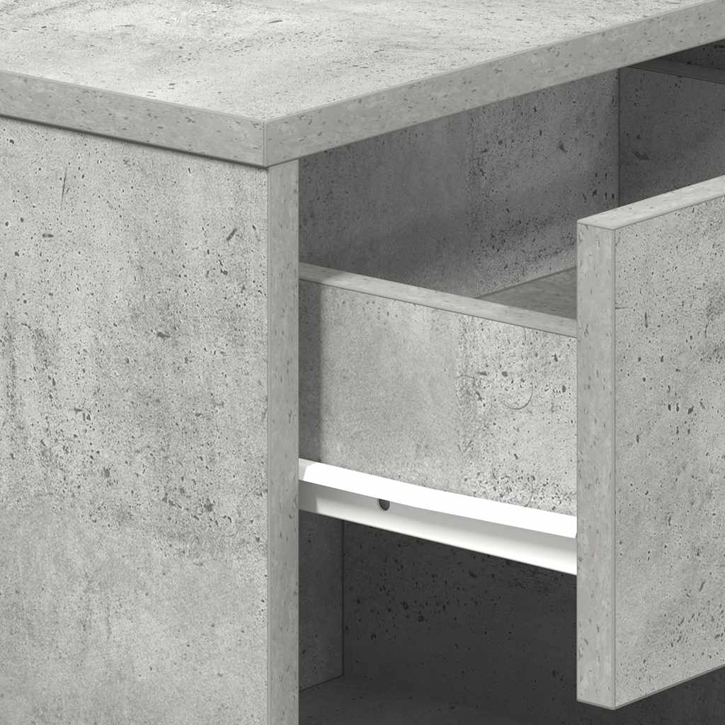 Nachtkastjes 2 st met lade 39x28x41 cm betongrijs