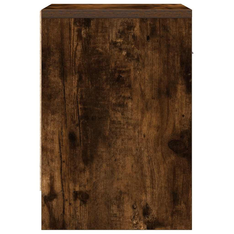 Nachtkastje met lade 39x28x41 cm gerookt eikenkleurig