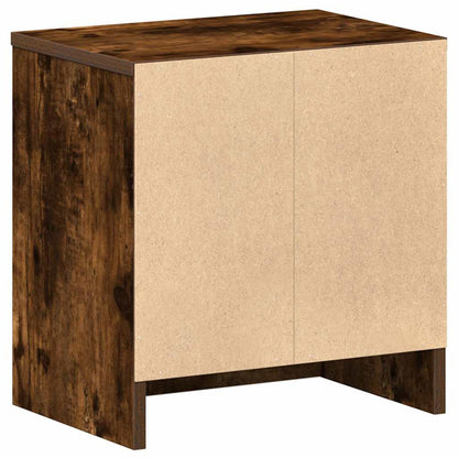 Nachtkastje met lade 39x28x41 cm gerookt eikenkleurig