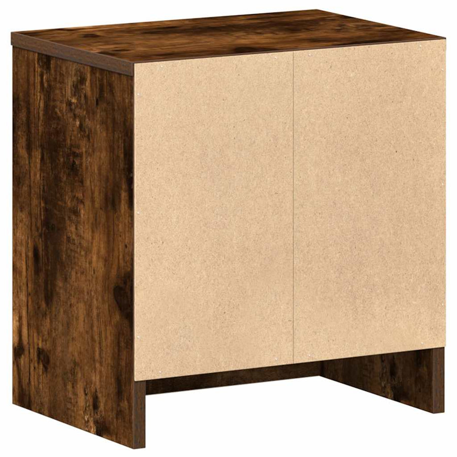 Nachtkastje met lade 39x28x41 cm gerookt eikenkleurig