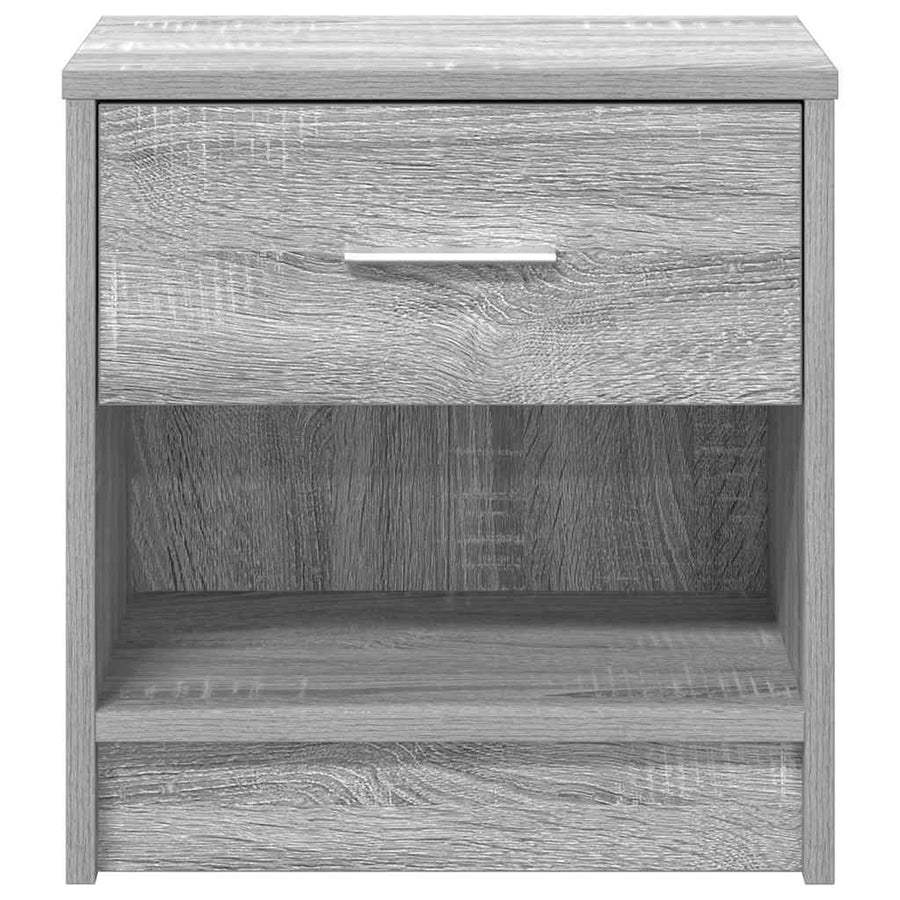Nachtkastjes 2 st met lade 39x28x41 cm grijs sonoma eiken