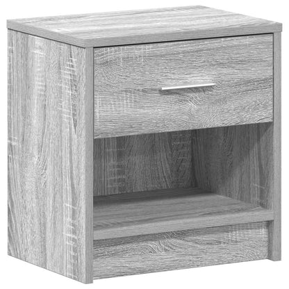 Nachtkastjes 2 st met lade 39x28x41 cm grijs sonoma eiken