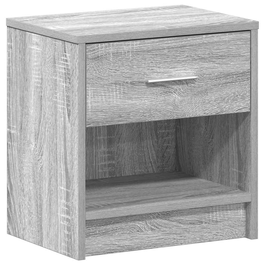 Nachtkastjes 2 st met lade 39x28x41 cm grijs sonoma eiken