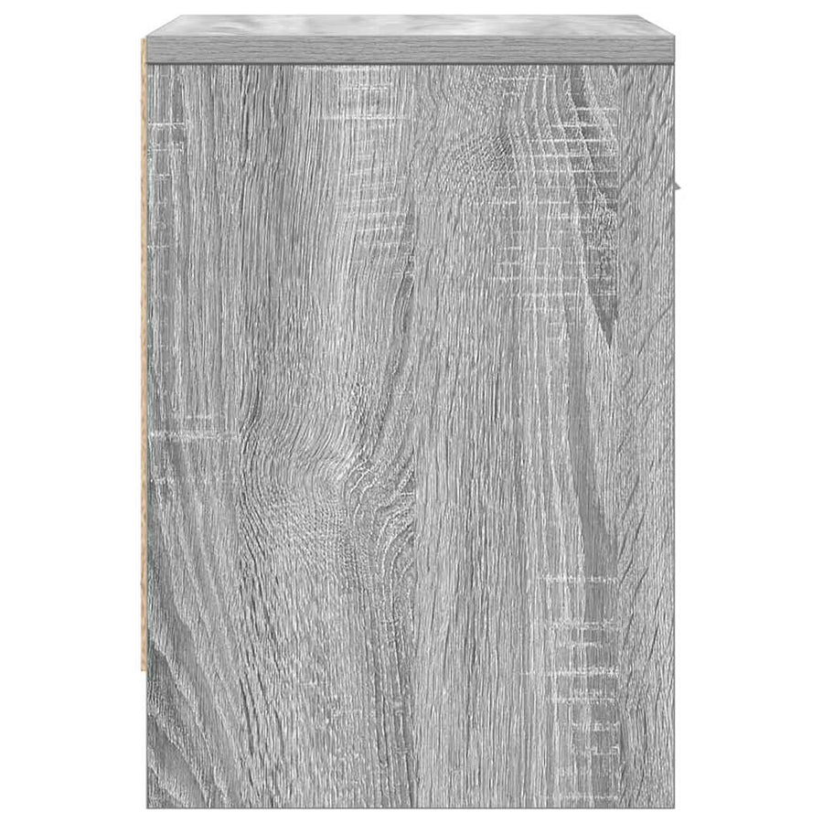 Nachtkastjes 2 st met lade 39x28x41 cm grijs sonoma eiken