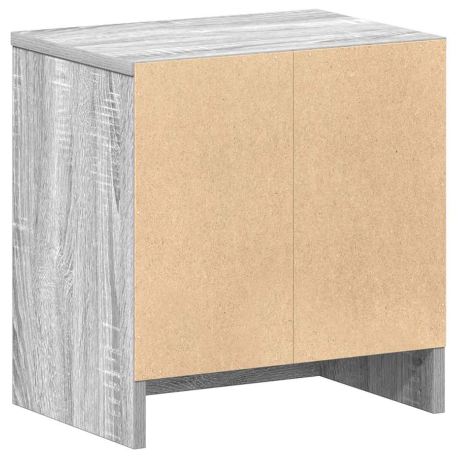 Nachtkastjes 2 st met lade 39x28x41 cm grijs sonoma eiken
