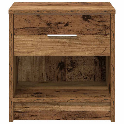 Nachtkastjes 2 st met lade 39x28x41 cm oud houtkleurig