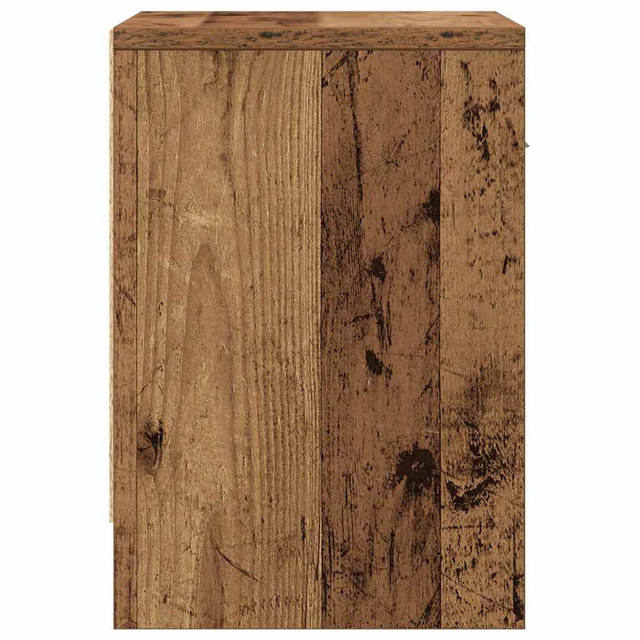 Nachtkastjes 2 st met lade 39x28x41 cm oud houtkleurig