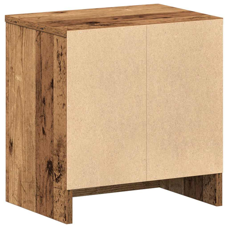 Nachtkastjes 2 st met lade 39x28x41 cm oud houtkleurig