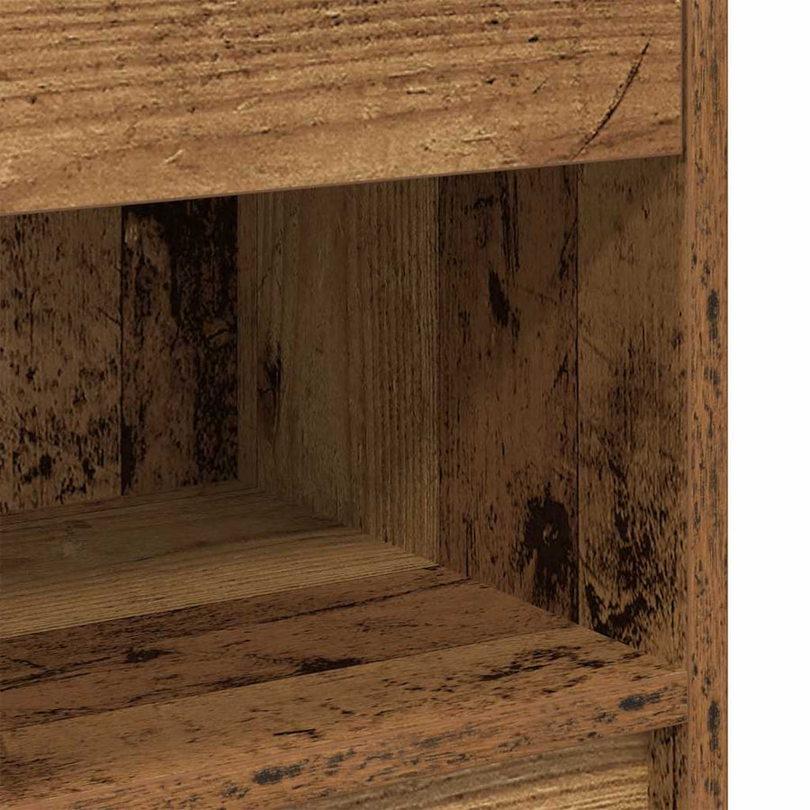 Nachtkastjes 2 st met lade 39x28x41 cm oud houtkleurig