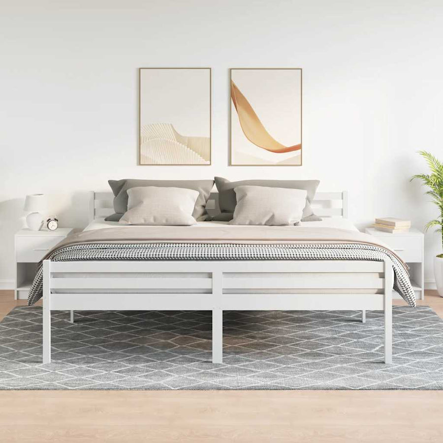 Nachtkastjes 2 st met lade 40x34x50 cm wit
