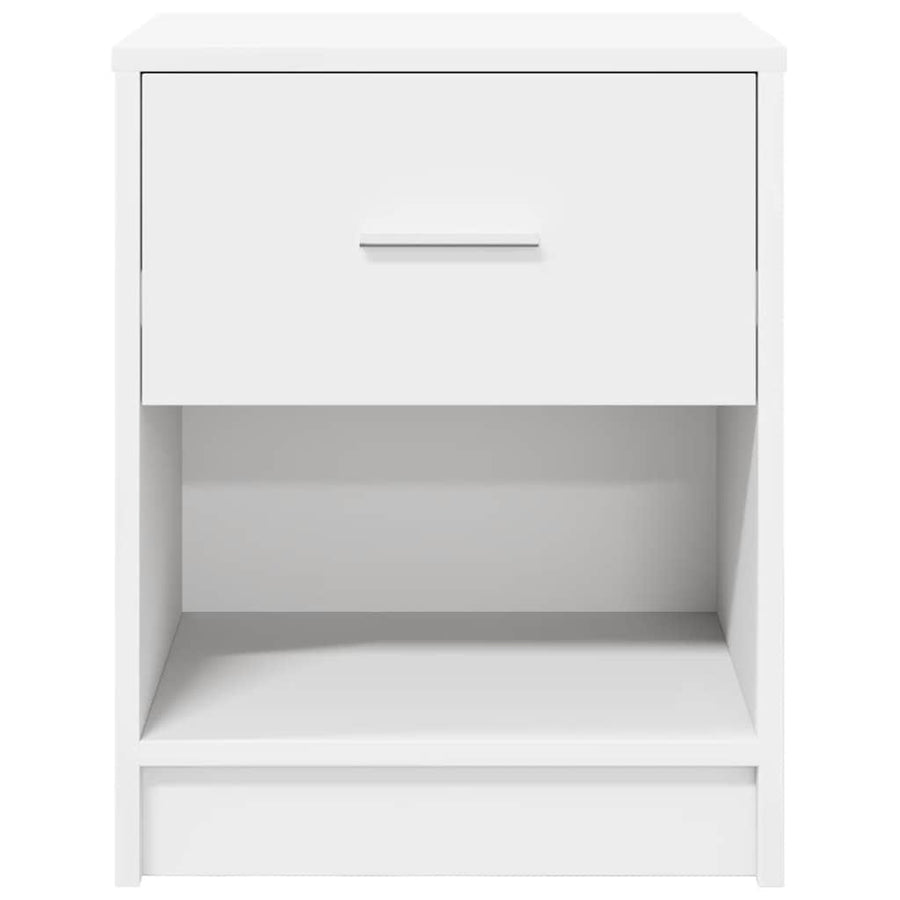 Nachtkastjes 2 st met lade 40x34x50 cm wit