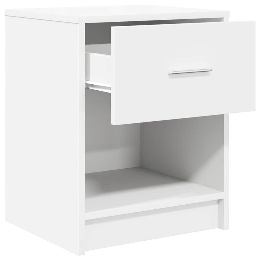 Nachtkastjes 2 st met lade 40x34x50 cm wit