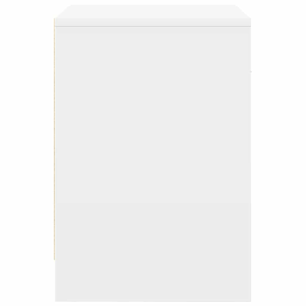 Nachtkastjes 2 st met lade 40x34x50 cm wit