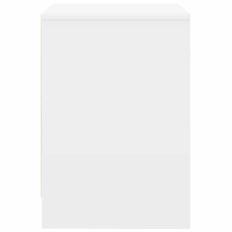 Nachtkastjes 2 st met lade 40x34x50 cm wit