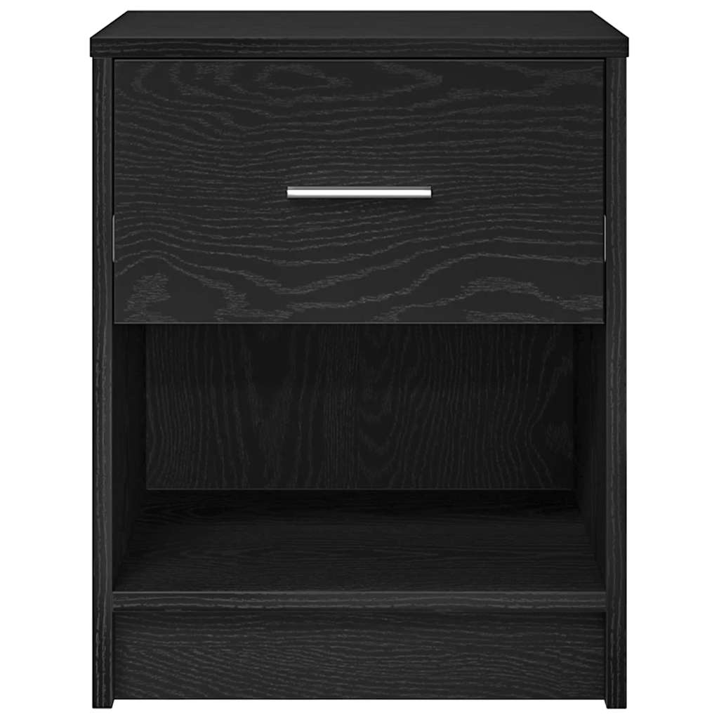 Nachtkastjes 2 st met lade 40x34x50 cm zwart