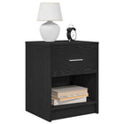 Bedside tables 2 pcs with drawer 40x34x50 cm black