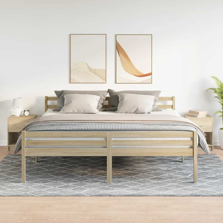 Nachtkastjes 2 st met lade 40x34x50 cm sonoma eikenkleurig
