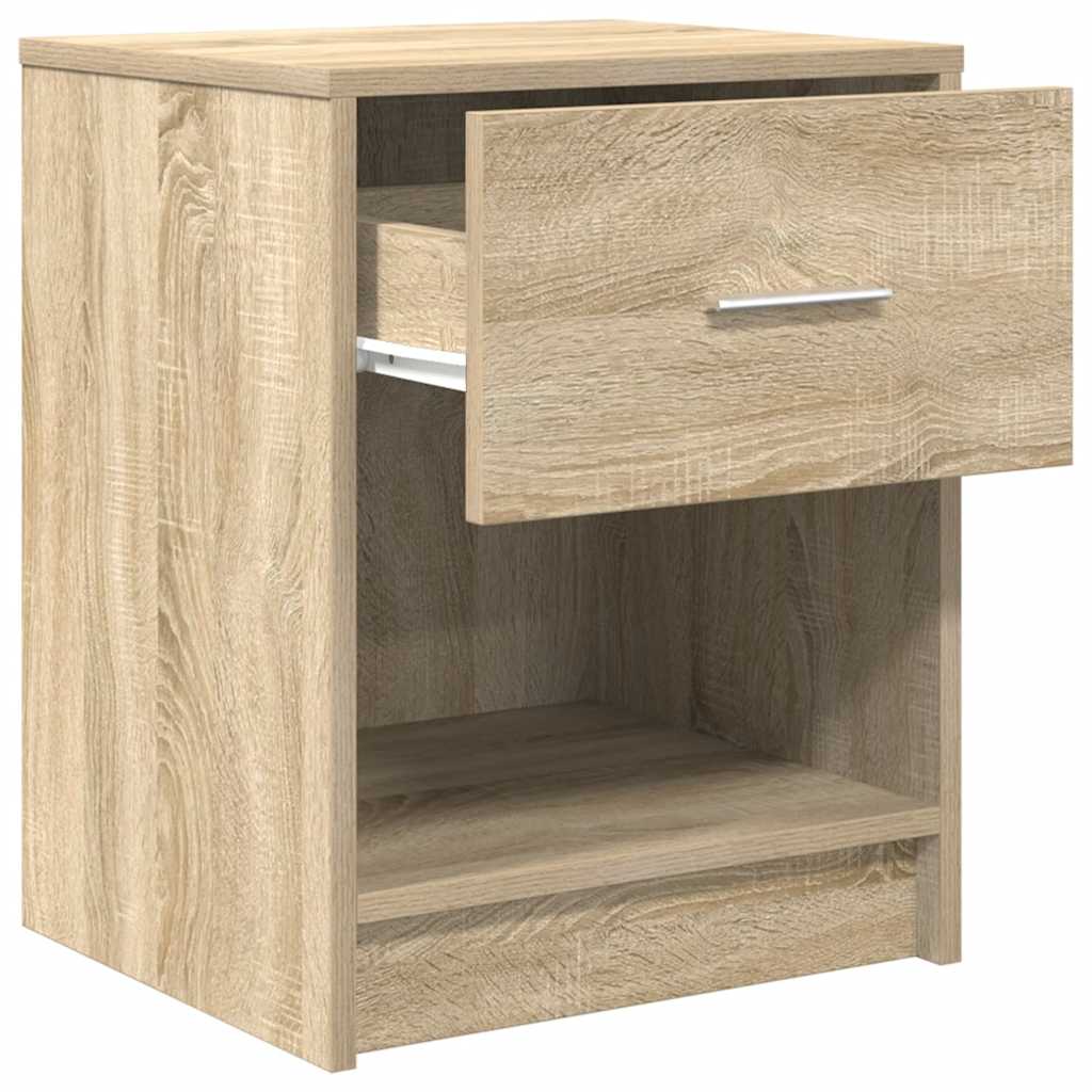 Nachtkastjes 2 st met lade 40x34x50 cm sonoma eikenkleurig
