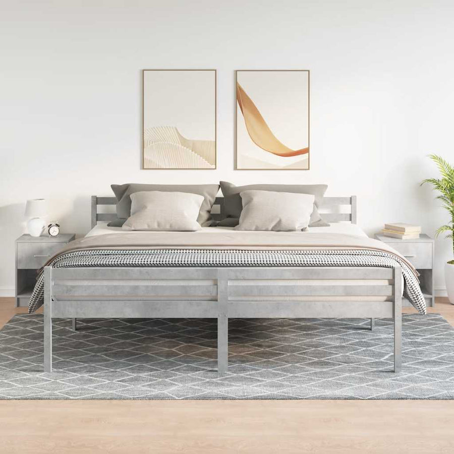 Nachtkastjes 2 st met lade 40x34x50 cm betongrijs