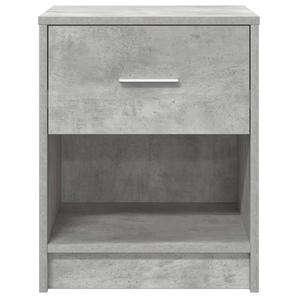 Nachtkastjes 2 st met lade 40x34x50 cm betongrijs