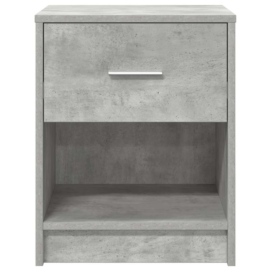 Nachtkastjes 2 st met lade 40x34x50 cm betongrijs