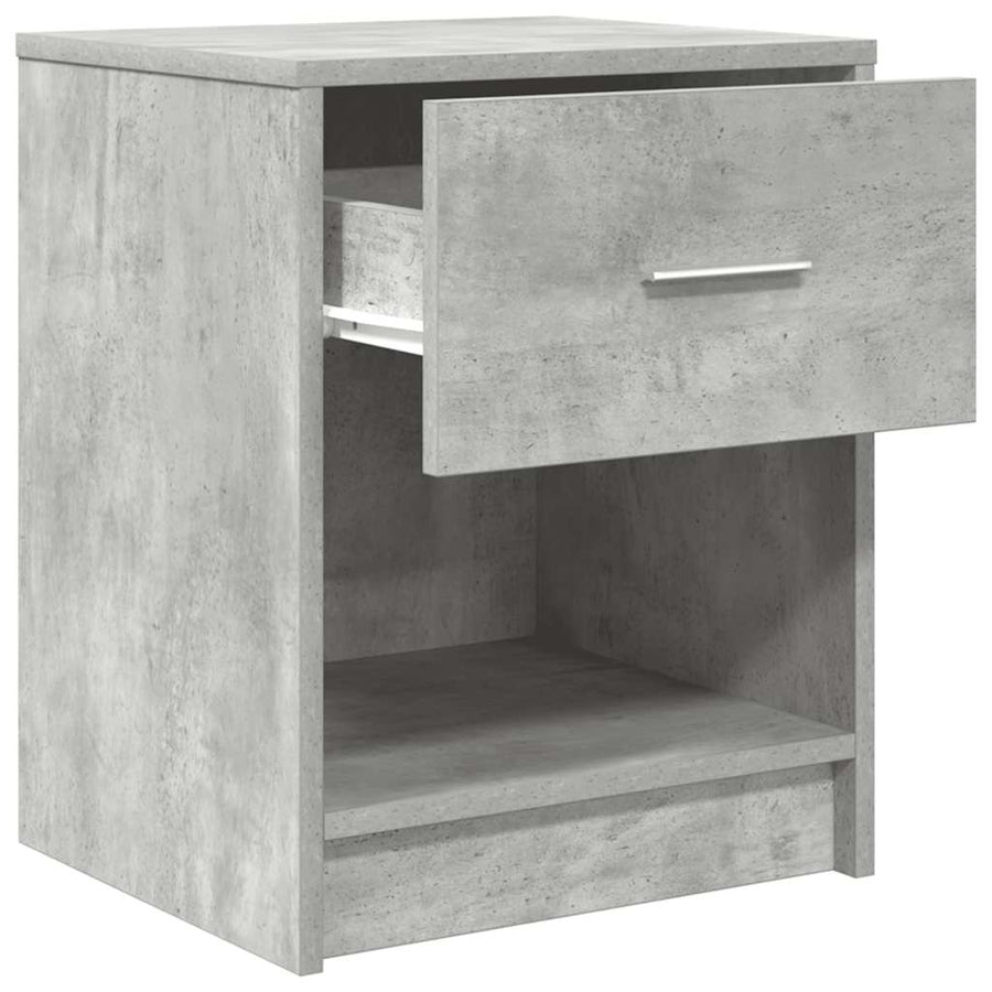 Nachtkastjes 2 st met lade 40x34x50 cm betongrijs