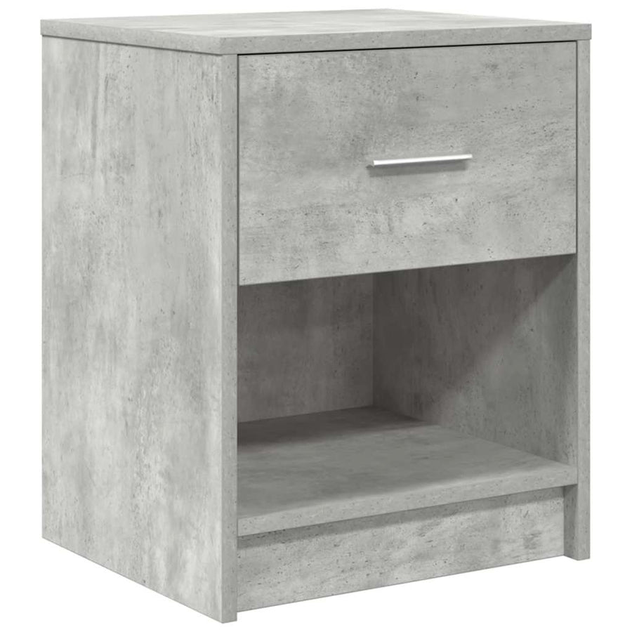 Nachtkastjes 2 st met lade 40x34x50 cm betongrijs