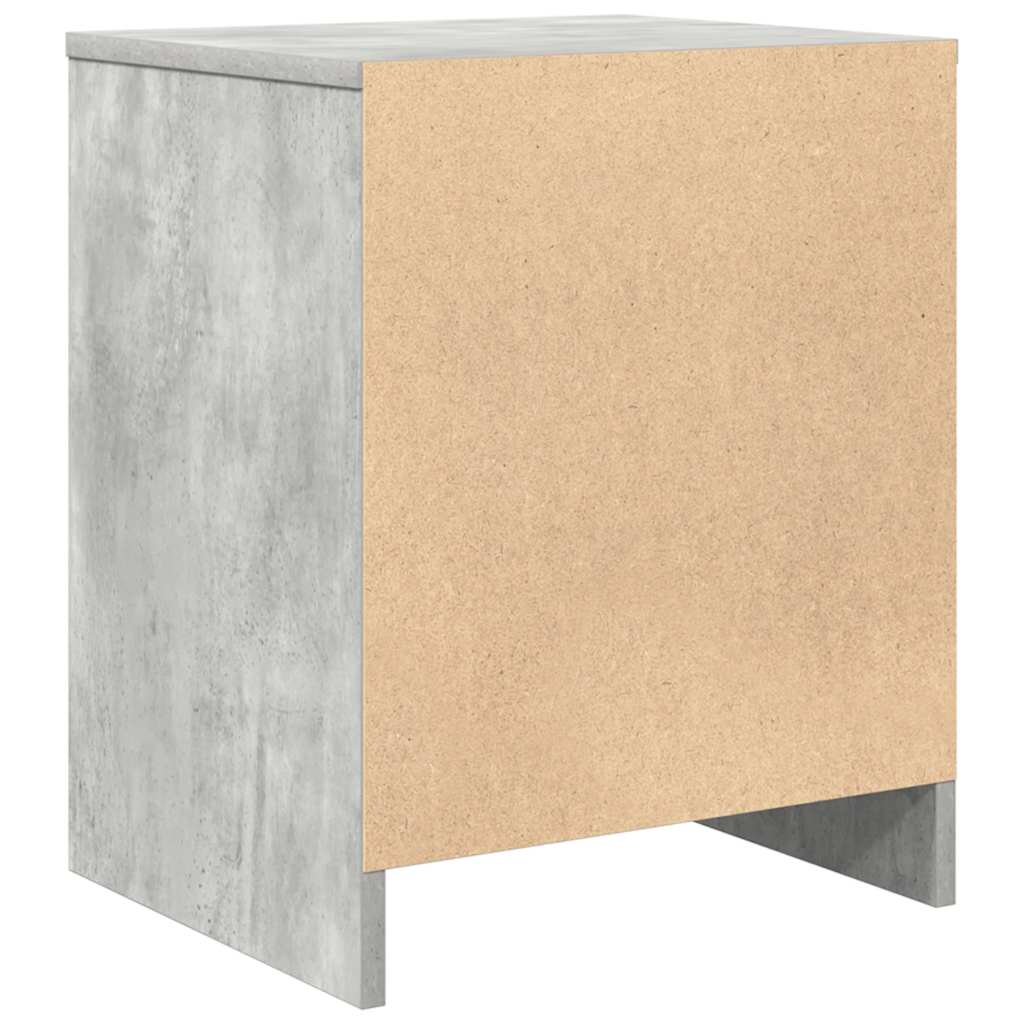 Nachtkastjes 2 st met lade 40x34x50 cm betongrijs
